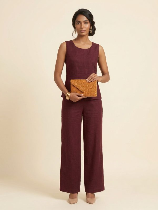 RAS Casuals - Embellished Envelope Clutch — Marigold